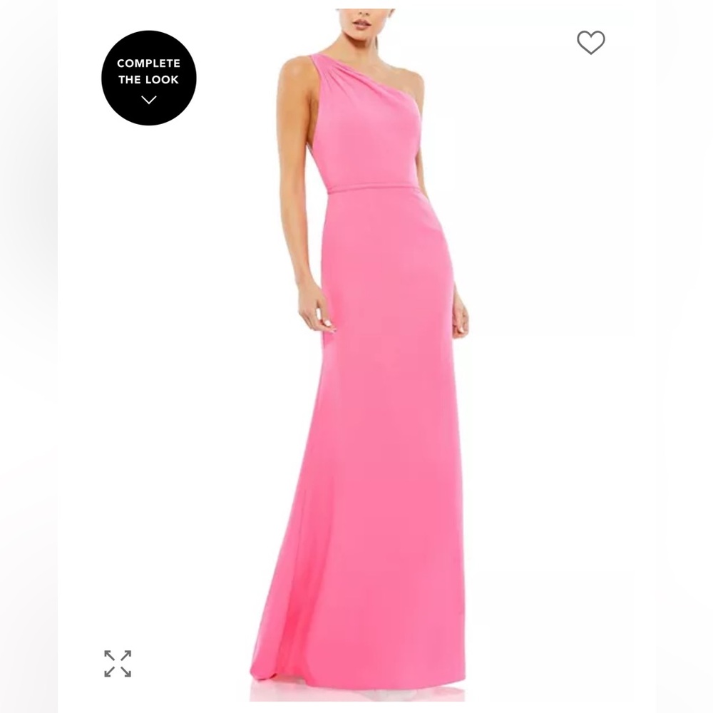 Elegant Pink One-Shoulder Dress